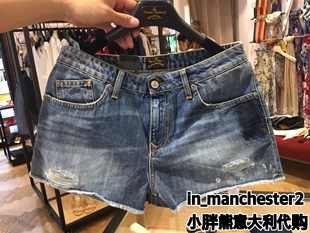 宽松百搭土星KUESTER水洗做旧牛仔蓝女短裤 VIVIENNE WESTWOOD经典