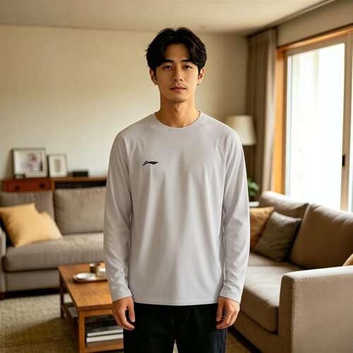 李宁健身男子圆领百搭卫衣
