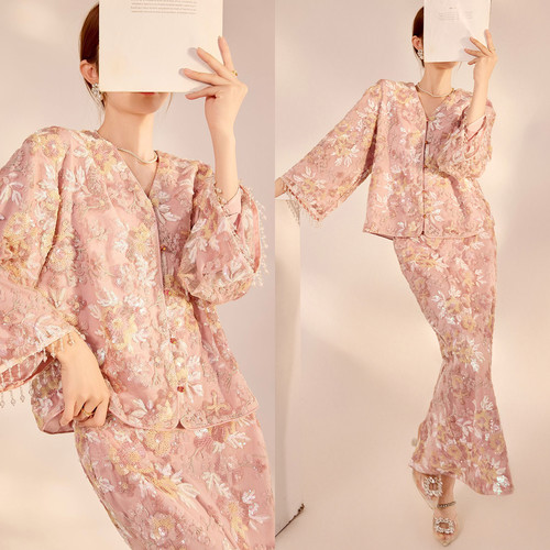 新中式珠片刺绣汉服2件套装