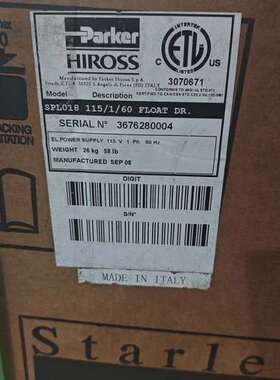 派克HIROSS浮子式干燥机型号SPL018，115V/1相【议】