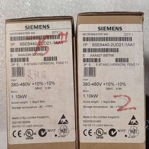 变频器6SE6440-2UD21-1AA1，1.1【议】