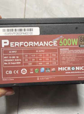 PERFORMANCE 600W 金牌80PLUS电源 [议]