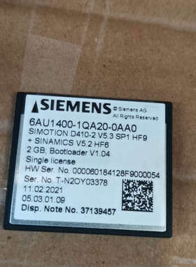 SIMOTION D410-2 CF卡，型号6AU14[议]