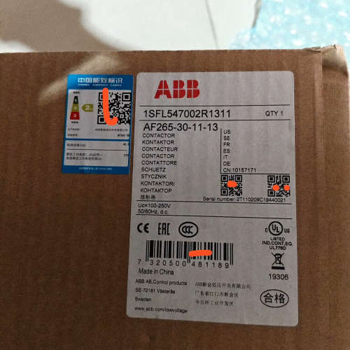 ABB接触器AF265-30-11-13 100-250V[议]