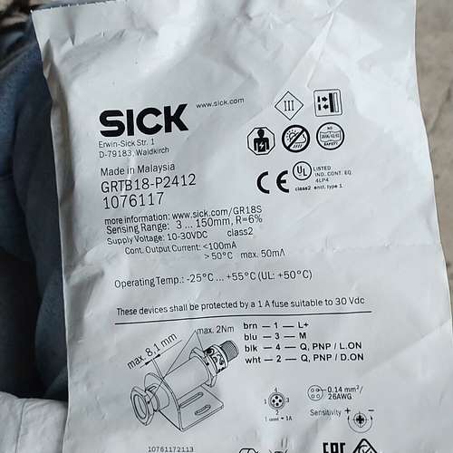 西克光电传感器GRTB18-P2412，订货号1076117【议】