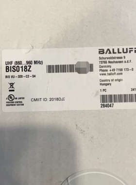 巴鲁夫BIS018Z UHF RFID读写头，[议]