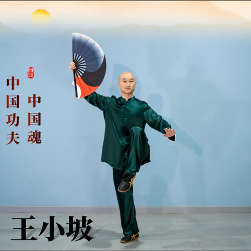 原版正品王小坡太极扇软面醋酸绸