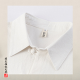 QT715-TZ823-P90夏季风棉麻T恤套装男宽松潮唐装两件套-1，男装T恤，钱塘715