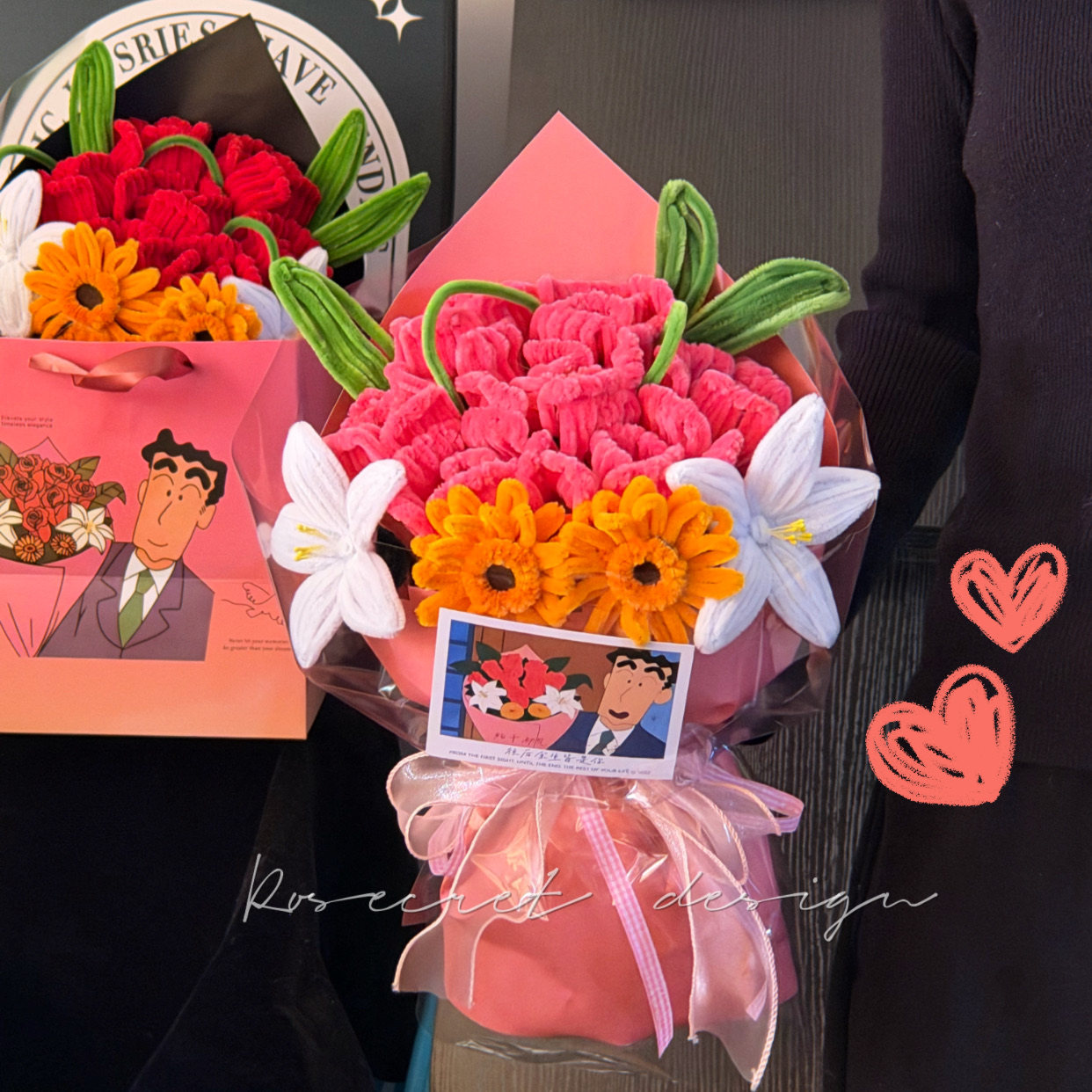 成品广志送美伢的花同款扭扭棒红玫瑰花束浪漫情人节礼物送女友