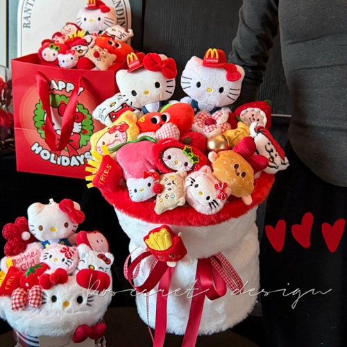 可爱凯蒂猫玩偶花束女生创意礼物