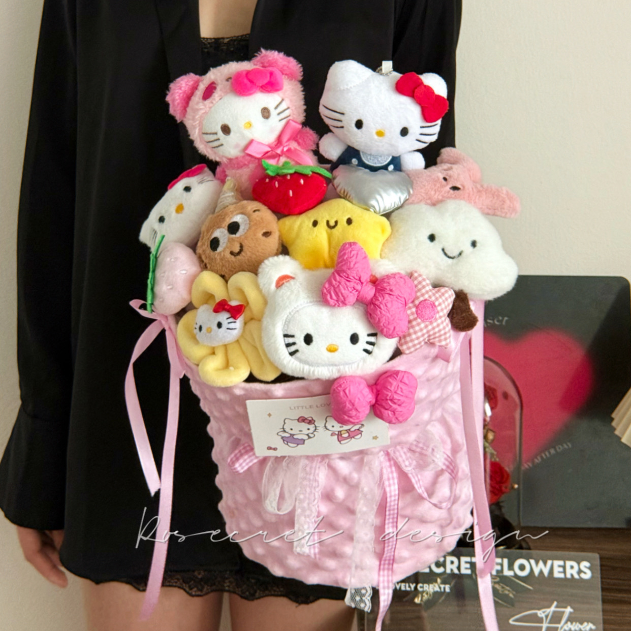 可爱kitty玩偶花束创意礼送女生