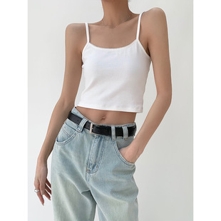 花一【上海高版本】蕾丝小花边白色短款简约吊带打底女内搭shushu