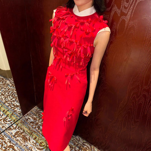 风瑟曼连衣裙无袖 花一 25ss高级百搭复古新中式 本 礼服 上海高版