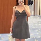 本 花一 上海高版 25ss高级百搭双层蝴蝶结胸衣吊带连衣裙shushu