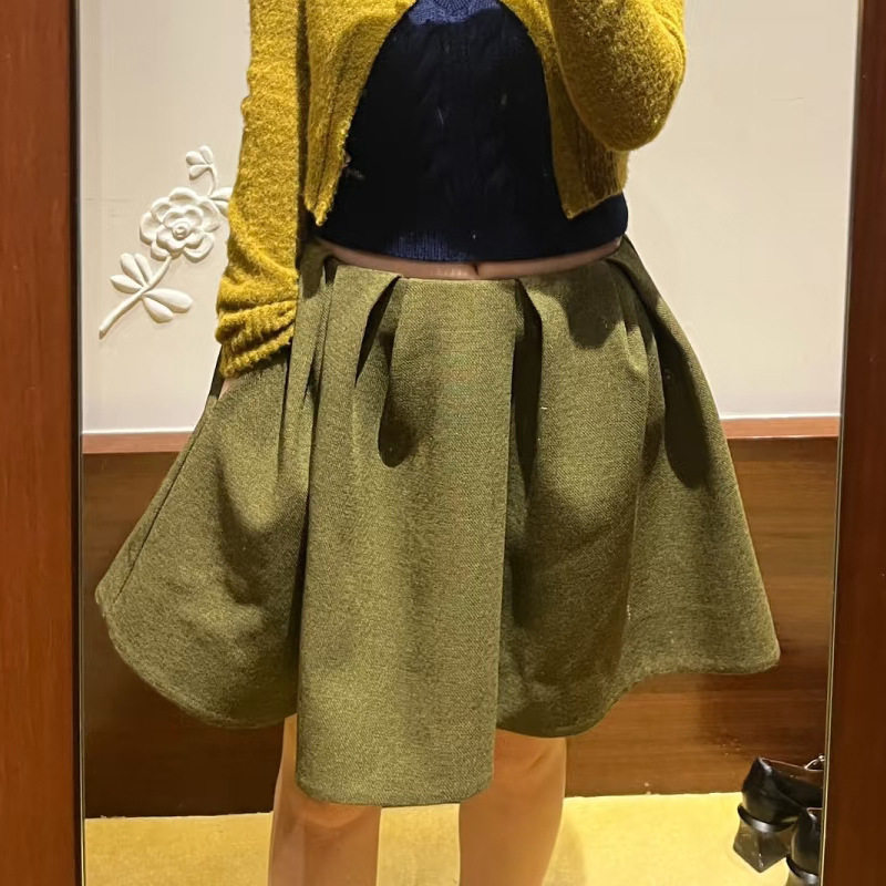 花一【上海高版本】设计口袋短裙不规则褶裥鱼骨半身裙女shushuto,女装/女士精品,半身裙,淘宝优惠券,粉丝福利购,淘宝优惠卷