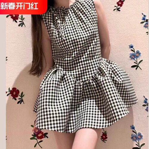 无袖蓬蓬短款娃娃裙少女