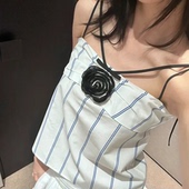 花一 宅女同款 24ss新高级百搭复古花朵多穿法吊带上衣女marche