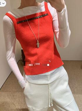 花一【上海高版本】冬24s日限定计毛呢厚款单排纽扣背心上衣March