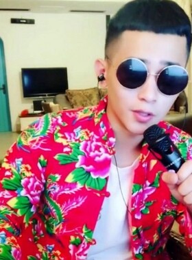 社会男女快手红人东北大花布小棉袄夹克外套定制做抖音网红情侣款