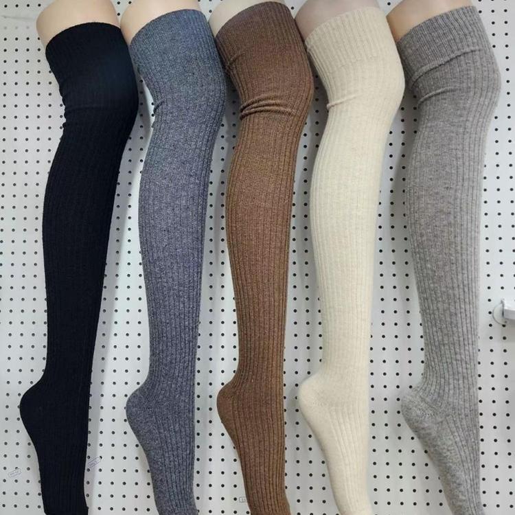 现货韩国Aileen秋冬羊毛过膝袜