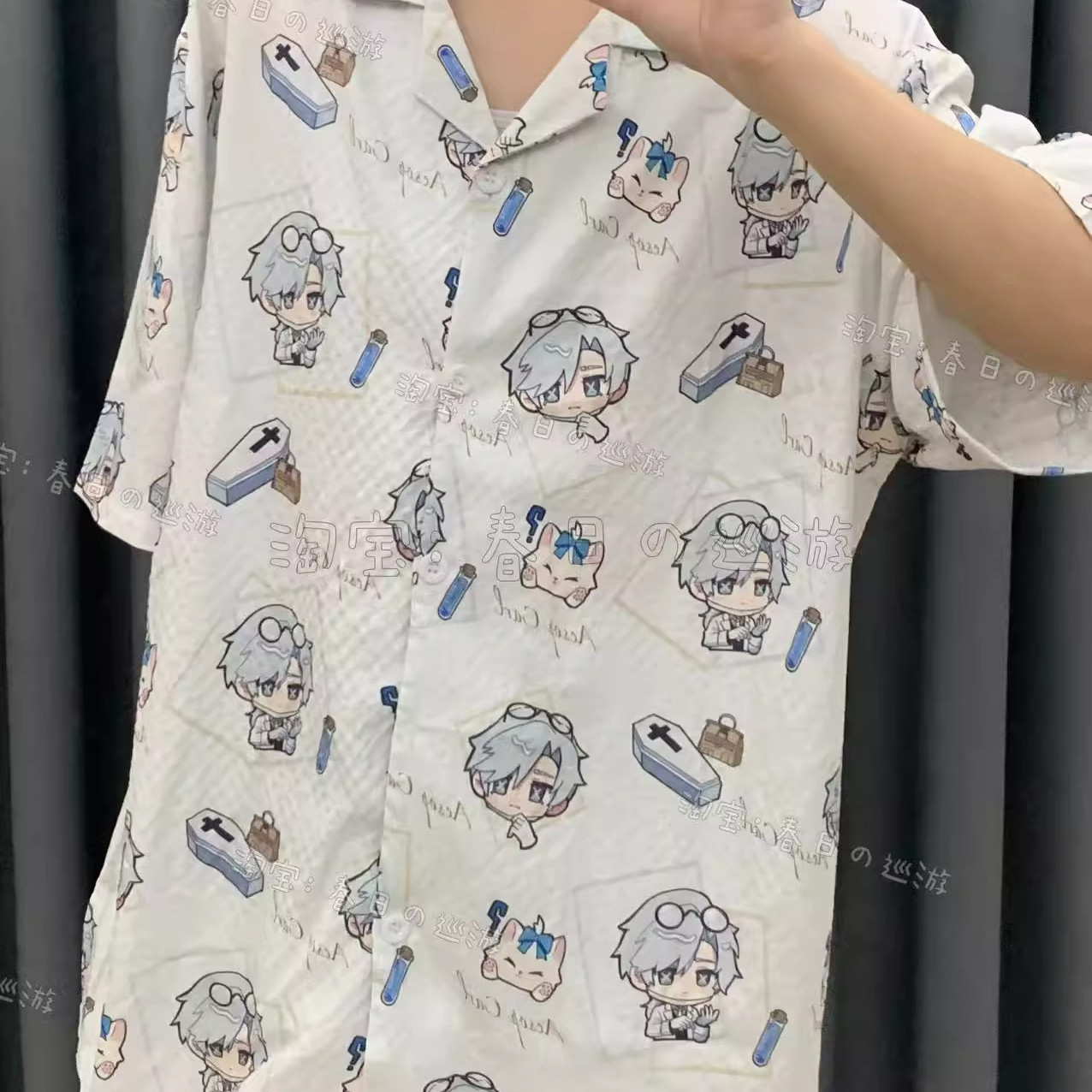 第五人格入殓师睡衣二次元衣服夏棉短袖男女家居服加大三件套外穿