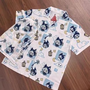 第五人格睡衣二次元 男女家居服三件套外穿 伊塔先知衣服夏季 棉短袖