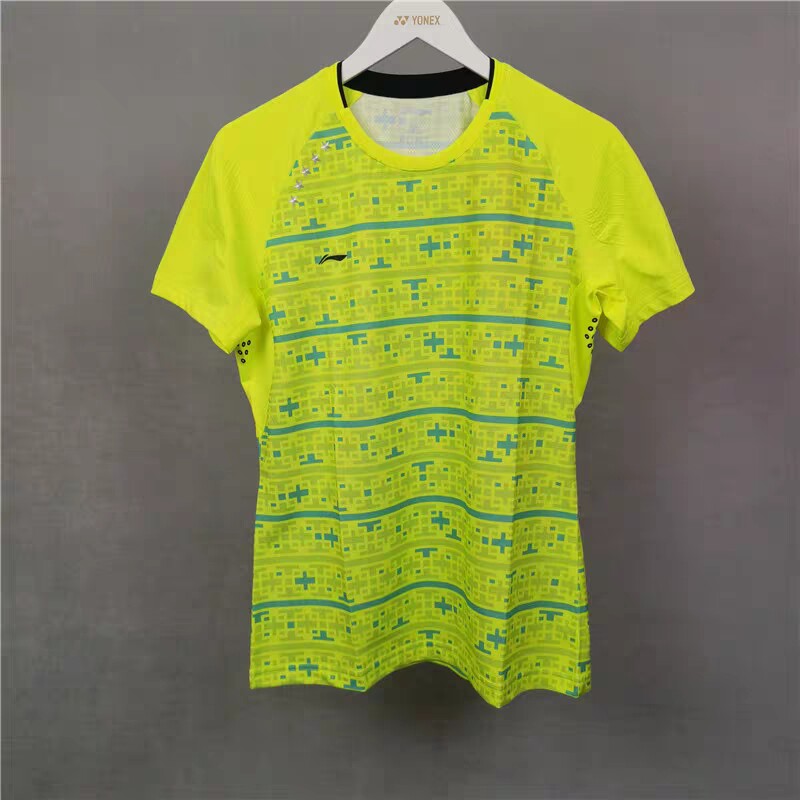 李宁官网羽毛球服专柜正品全英赛比赛服女款AAYL012运动服t恤上衣