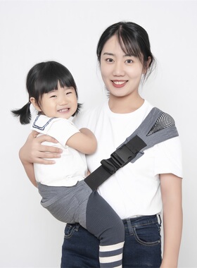 宝宝出行简易背带大童婴儿外出走路小孩轻便单肩前抱式抱娃神器