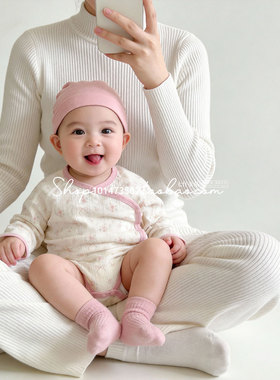 新生儿长袖包屁衣春秋季小月龄女宝宝网眼护肚无骨三角哈衣包屁衣