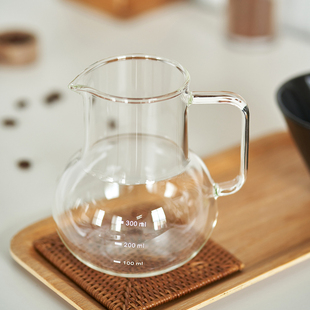 冲泡工具玻璃滴漏壶 肆月手冲咖啡分享壶手冲壶陶瓷滤杯器具套装
