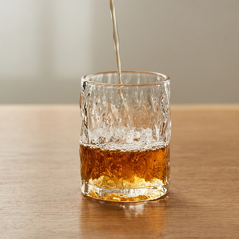 肆月欧式玻璃杯小众设计威士忌酒杯高级感水杯啤酒杯洋酒杯女杯子