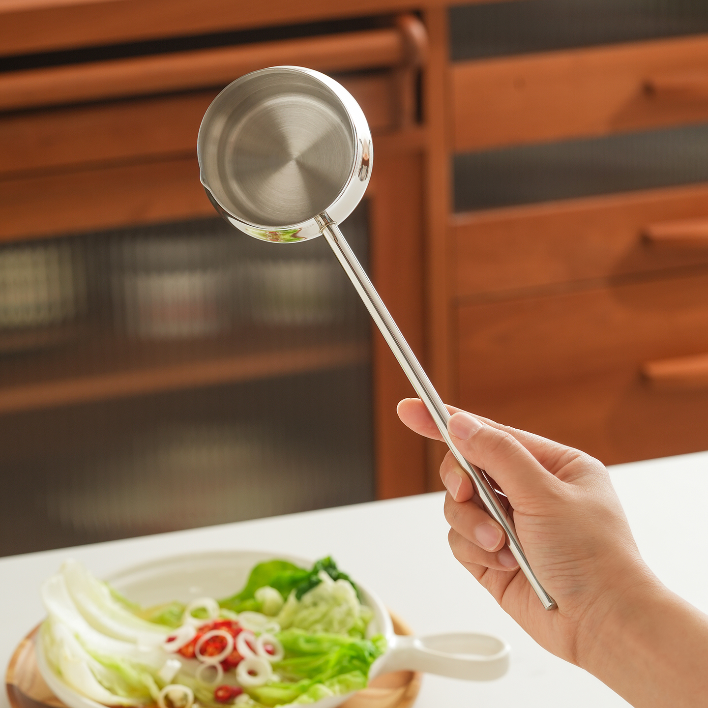 肆月热油小锅316不锈钢加长煎蛋