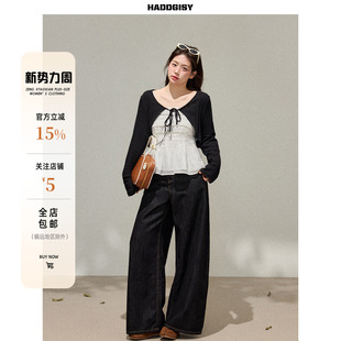 子套装 曾小咸大码 配吊带上衣秋冬裤 韩系微胖妹妹mm针织开衫 女装