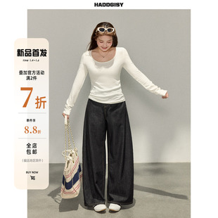 一件8.8折满2件7折 内搭上衣 曾小咸大码 白色长袖 女装