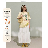 女装 一件8.8折满2件7折 曾小咸大码 印花T恤半裙春套装