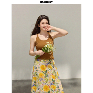 曾小咸大码 黄色修身 一件8.8折满2件8折 背心吊带夏 女装