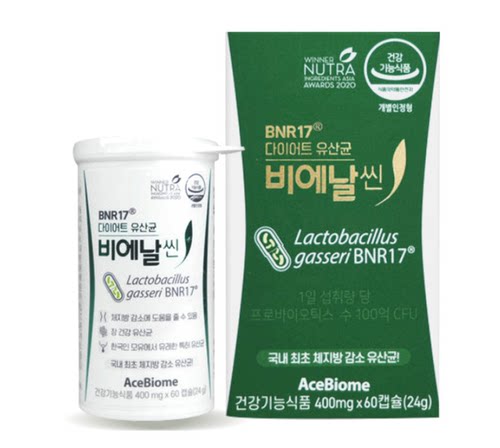 韩国直邮BNR17乳源性益生菌乳酸菌女性体脂60粒装400mg*60粒胶囊