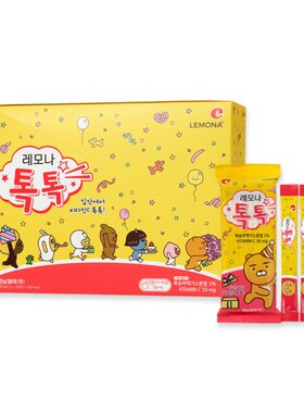 韩国直邮LEMONA水蜜桃味维生素C跳跳糖KAKAO含锌钙维生素D100条