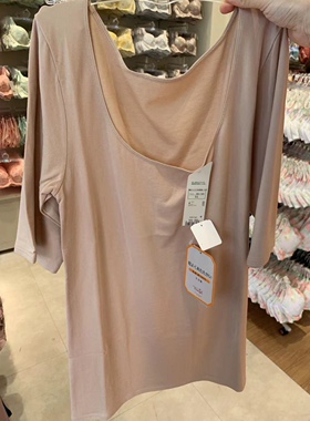 现货日本专柜Sloggi纯棉保暖修身弹力内衣红外线发热打底上衣裤子