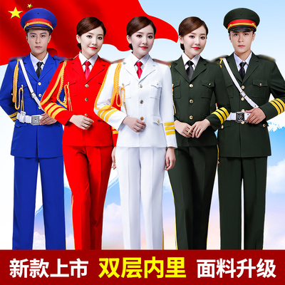 学生升旗仪式升国旗服国旗班服装升旗手国旗护卫队礼服军乐队合唱