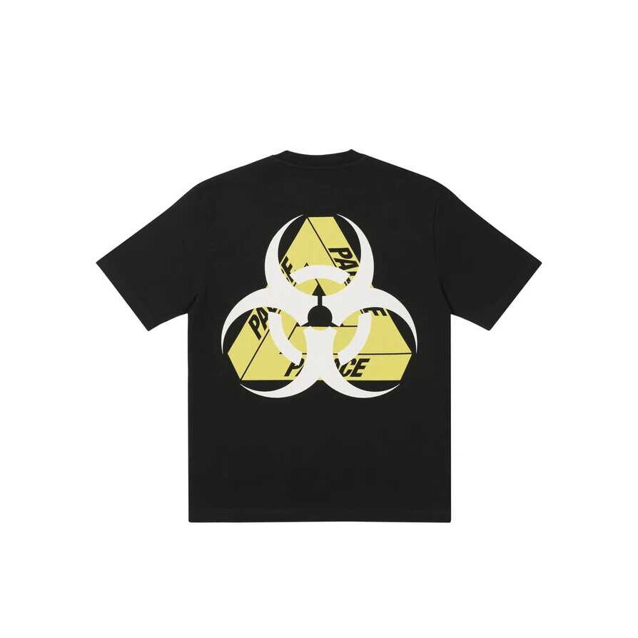 现货 Palace 21SS BIO HAZARD 生化辐射环形三角logo印花短袖T恤