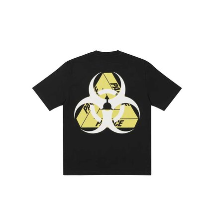 现货 Palace 21SS BIO HAZARD 生化辐射环形三角logo印花短袖T恤