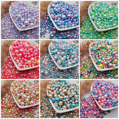 8mm混装无孔abs幻彩珠子填充物