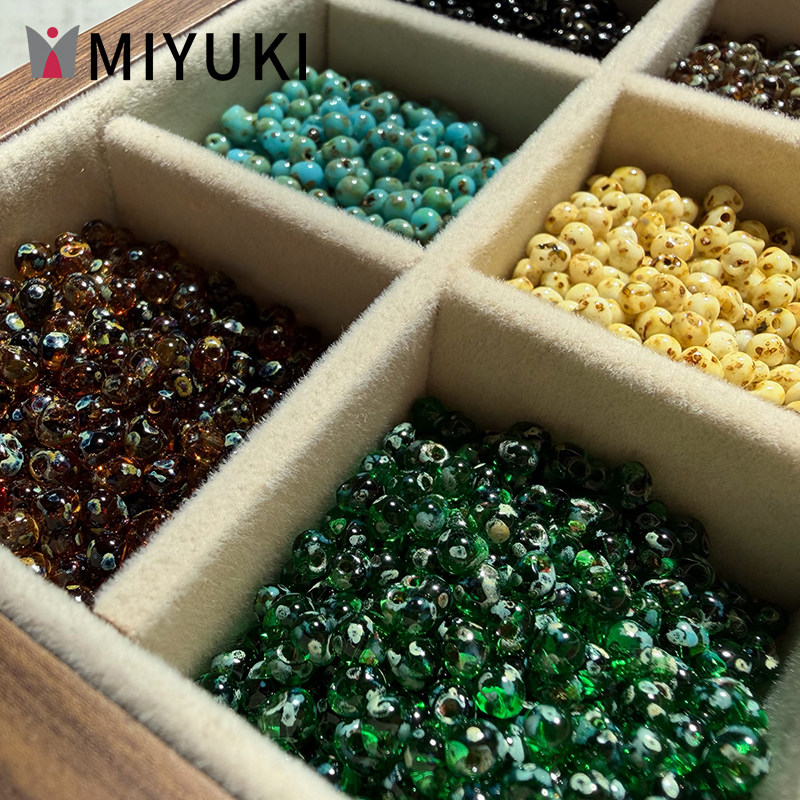日本进口MIYUKI御幸3.4mm毕加索水滴珠diy手链项链串珠耳饰品配件