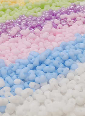 2x4mm磨砂奶油花生米珠DIY手作饰品串珠手链项链挂链挂件散珠材料