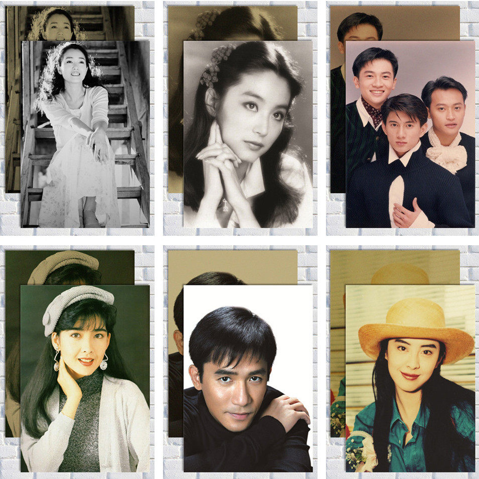 巩俐/姜文/周慧敏/梁朝伟/林青霞/小虎队 80后怀旧港风明星海报画