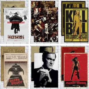 杀死比尔 昆汀塔伦蒂诺电影海报装 八恶人 刑房 饰挂画图 危险关系