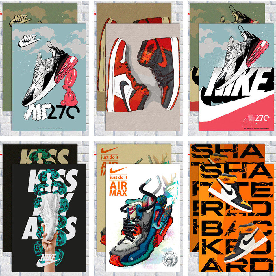 aj海报装饰挂画图壁画墙贴潮牌广告宣传11bred乔丹周边球星复古