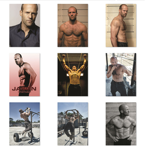 杰森斯坦森电影海报牛皮纸装饰画 墙画写真挂画墙纸健身健美肌肉