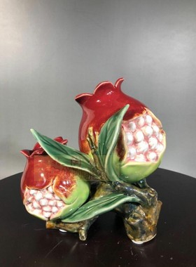 礼物摆件石榴花瓶多子多福